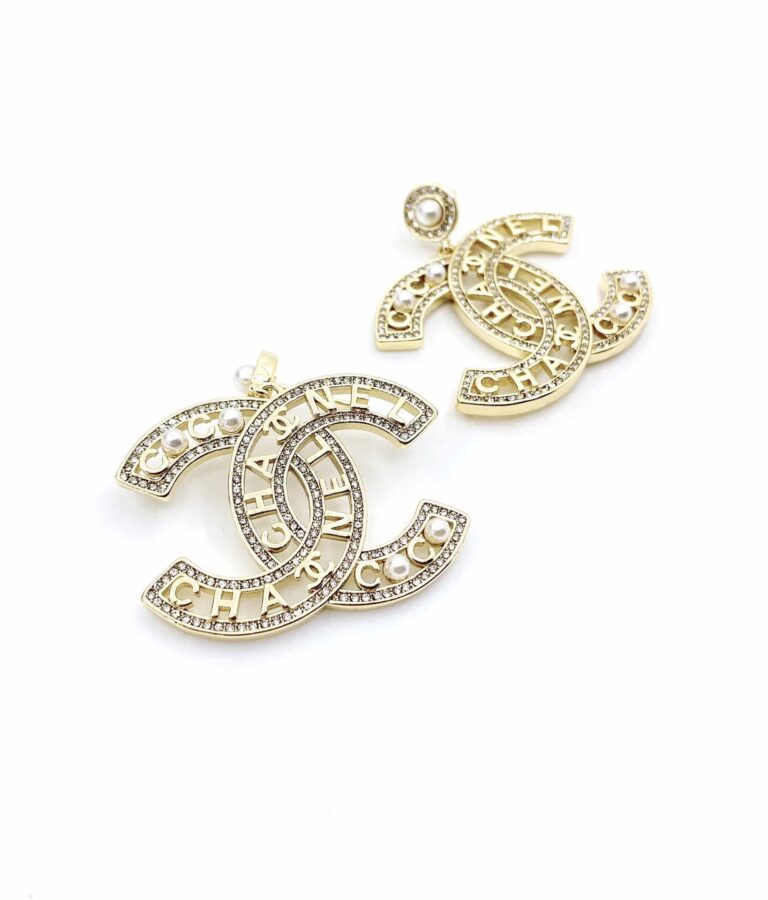 Chanel Cc Gold Earrings - Image 6