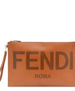 Fendi Pouch Piatta Large Brown 8N0178Ac9Lf0Qvk