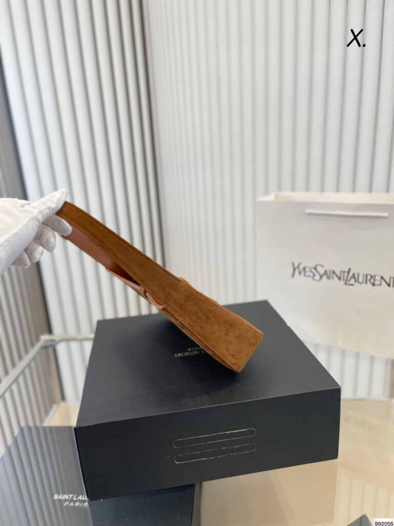 Saint Laurent Ysl Suede Hobo Shoulder Bag - Image 7