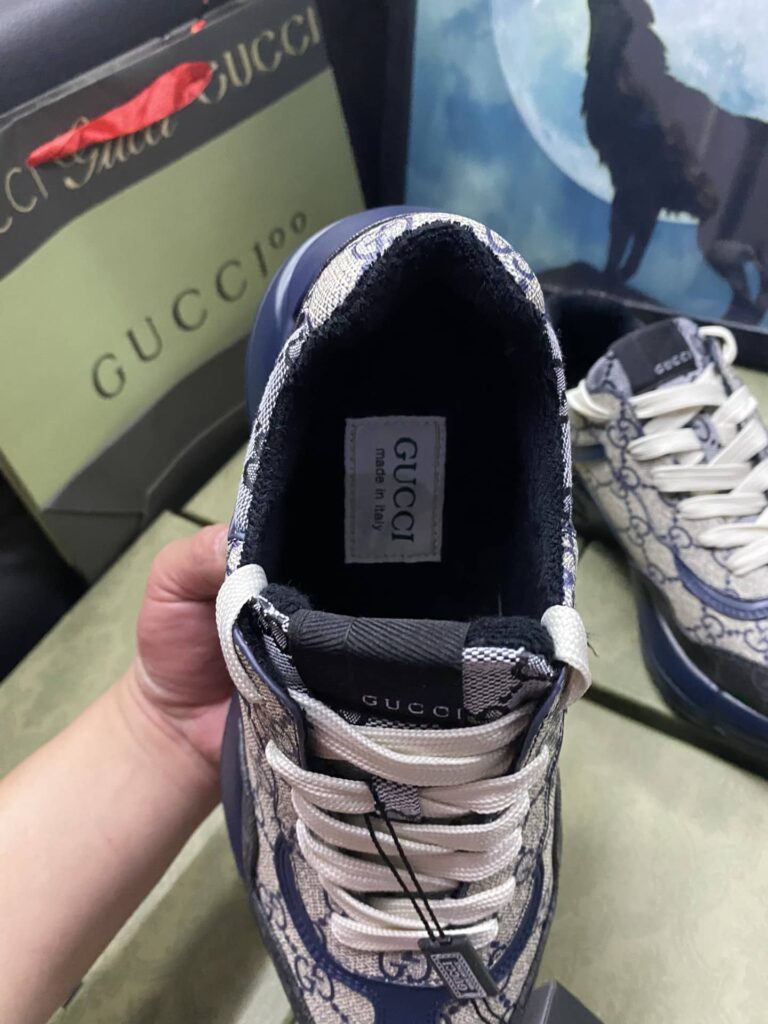 Gucci Women'S Gg Rhyton Sneaker Beige And Blue 692909 Uiq20 1060 - Image 7