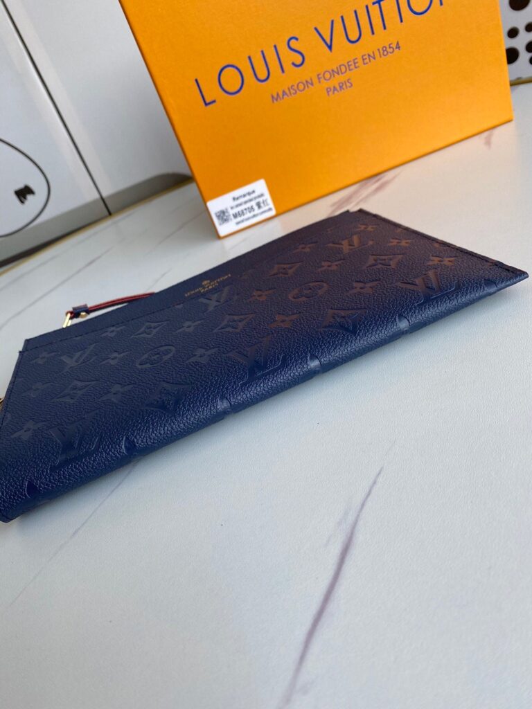 Louis Vuitton Monogram Mini Clutch 23Cm Navy Blue Wallet - Image 6