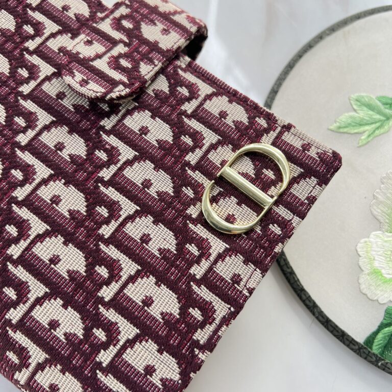 Dior Oblique Jacquard Wallet Red 19Cm - Image 4