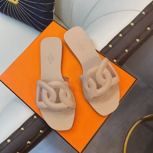 Hermes Aloha Nude Slippers Sandal - Image 3