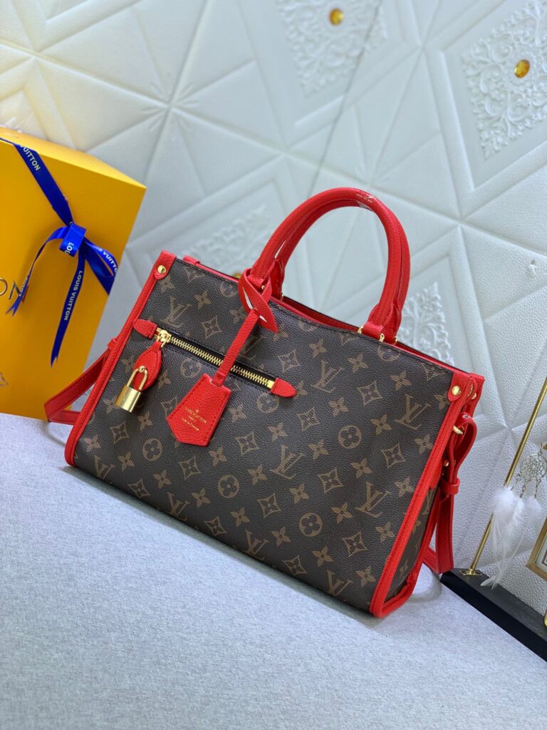 Louis Vuitton Popincourt Mm Tote Bag Monogram Canvas Red - Image 6