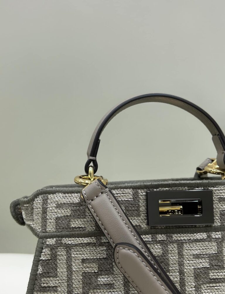 Fendi Peekaboo Iseeu Small Ff Tapestry Grey - Image 4