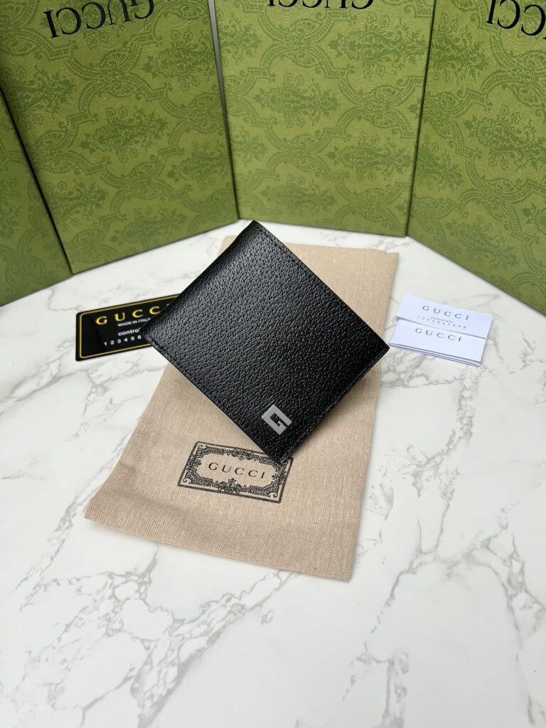 Gucci Initial G Black Short Wallet Black And Grey 11Cm - Image 2