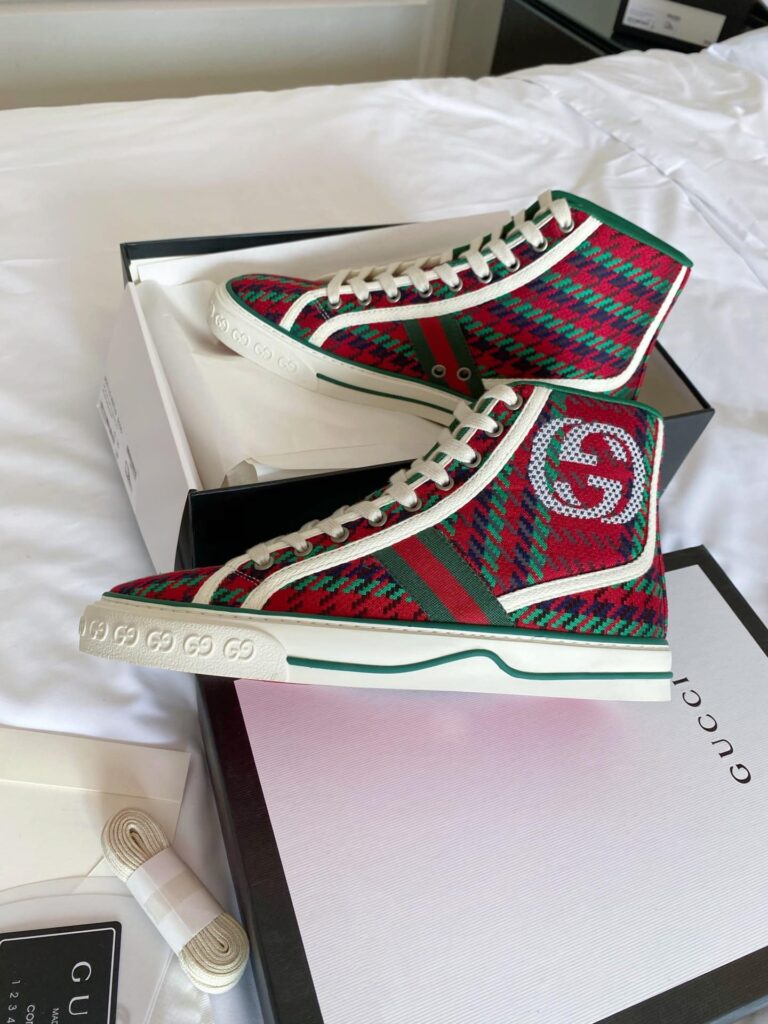 Gucci Tennis 1977 High Top Sneaker Red 644737 2Kt30 8262 - Image 7