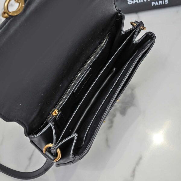 Saint Laurent Le Maillon Satchel In Smooth Leather Black 6497952R20W1000 - Image 6