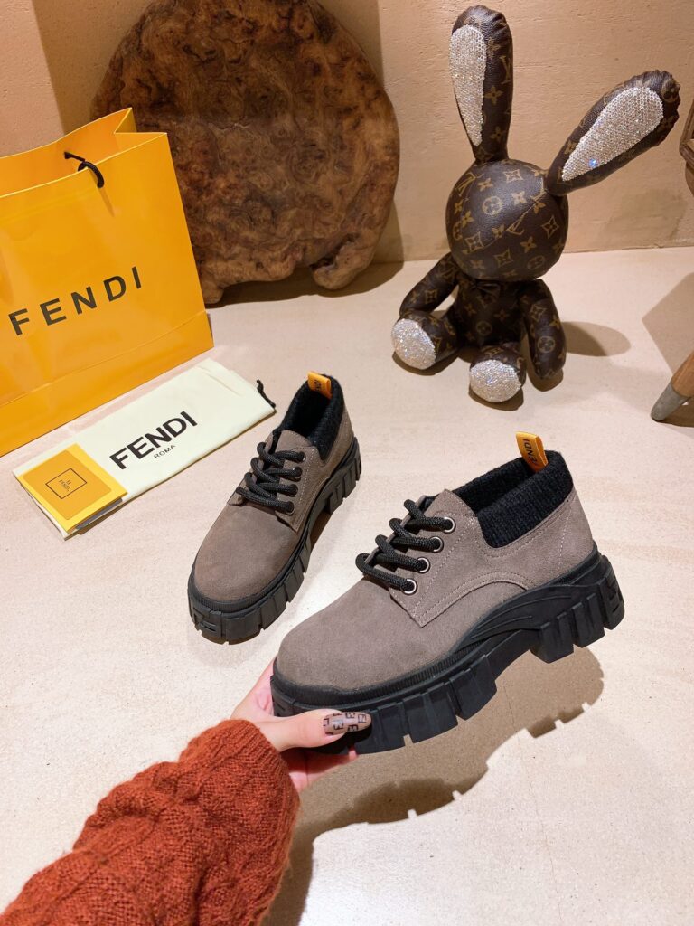 Fendi Force Leather Lace-Ups Brown - Image 5