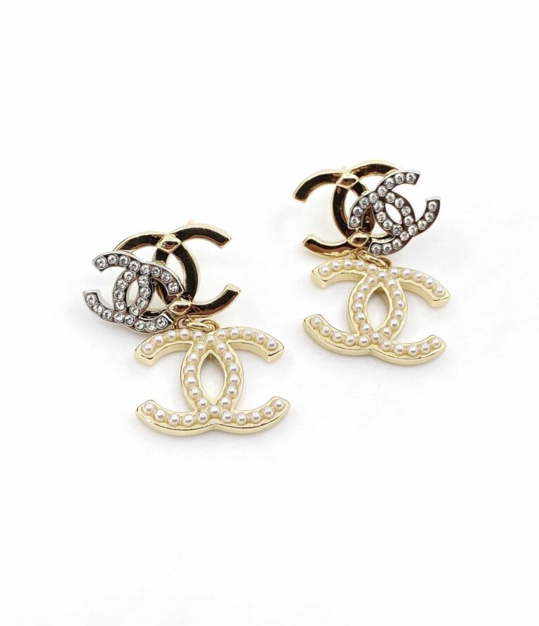 Chanel Cc Triple Earrings - Image 4