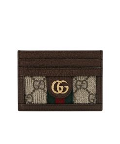 Gucci Ophidia Card Case Dark Brown 9Cm