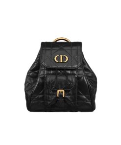Dior Small Dior Caro Backpack Black 27Cm