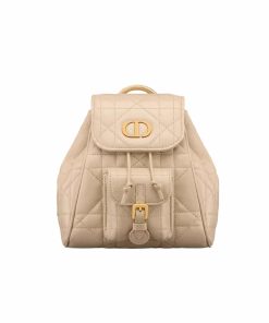 Dior Small Dior Caro Backpack Beige 27Cm