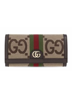 Gucci Ophidia Jumbo Gg Long Wallet Beige 19Cm