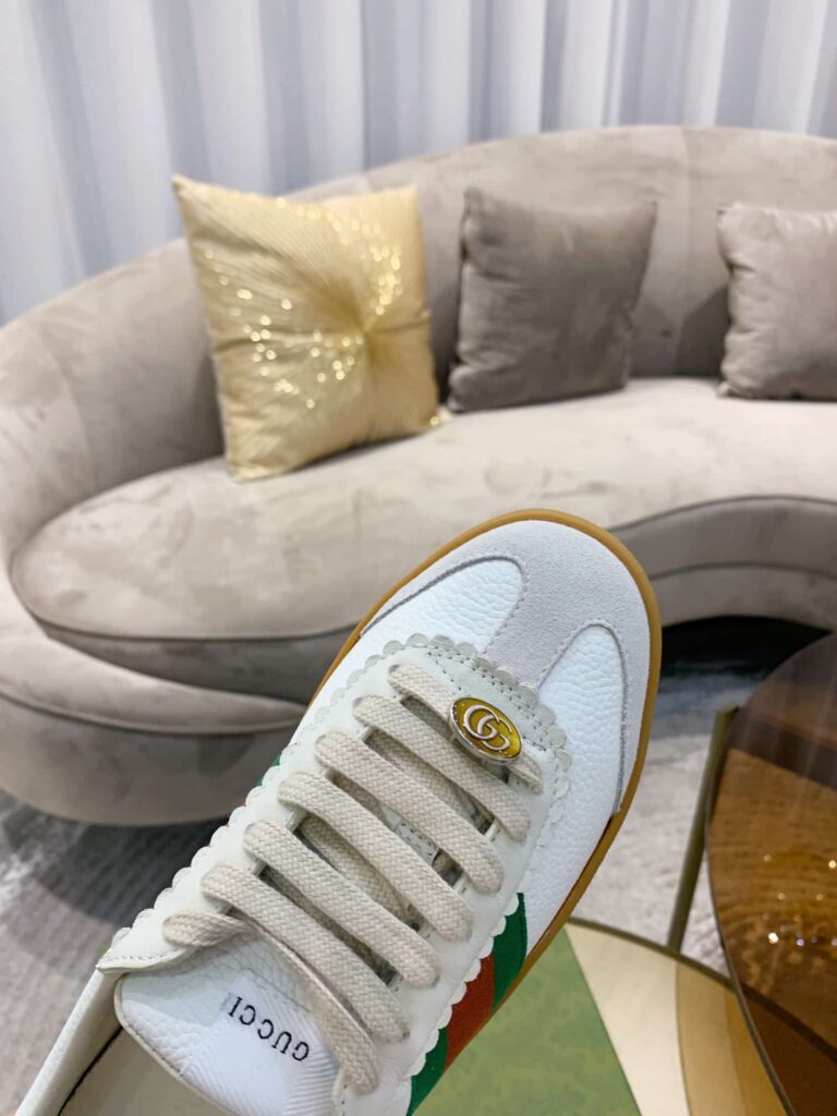 Gucci Women'S Leather Web Multicolor White - Image 4