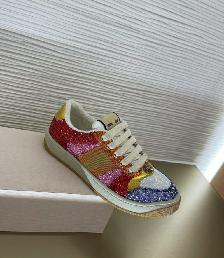 Gucci Lovelight Screener Sneaker With Glitter 710534 Faaku 4942 - Image 6