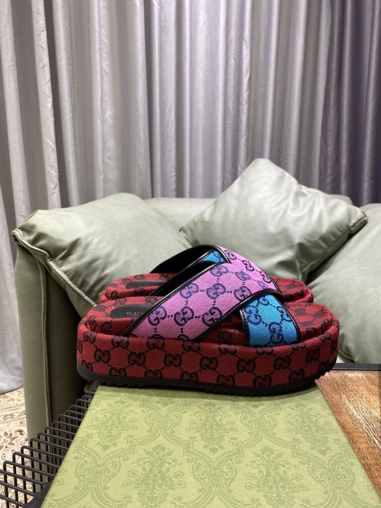 Gucci Multicolor Platform Sandal - Image 8