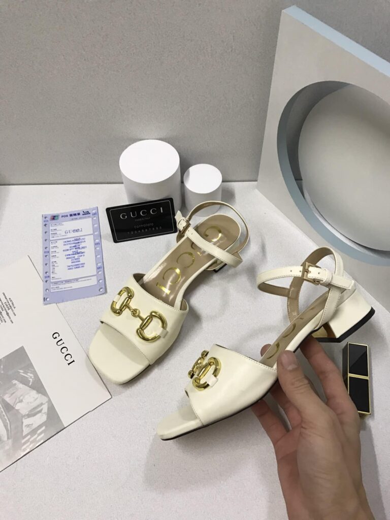 Gucci Women'S Sandal With Horsebit White 655413 Bko00 9022 - Image 2