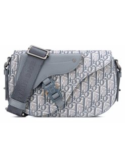 Dior Saddle Messenger Bag Grey 24Cm