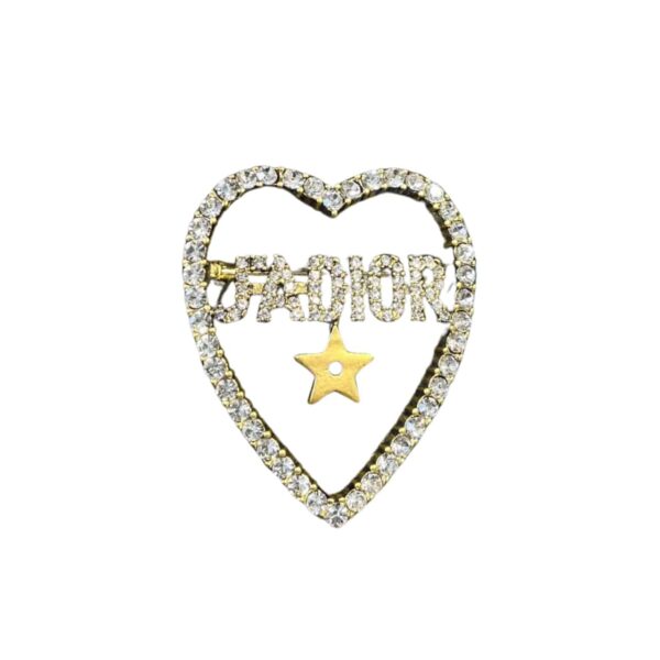 Dior Jadior Heart Brooch With A Star