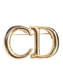 Dior Cd Brooch Gold