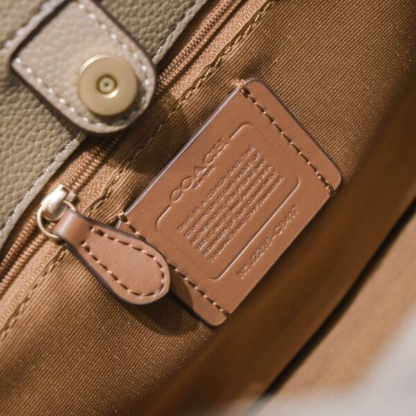 Coach Dempsey Tote 22 In Signature Jacquard White Multicolor C8417 - Image 3