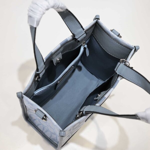 Coach Dempsey Tote 22 In Signature Jacquard Blue Multicolor C8417 - Image 3