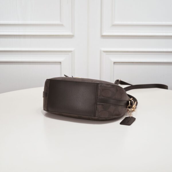 Coach Kleo Hobo In Signature Canvas Brown Black C7257 - Image 5