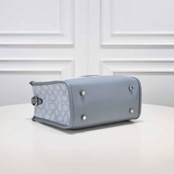 Coach Dempsey Tote 22 In Signature Jacquard Blue Multicolor C8417 - Image 5