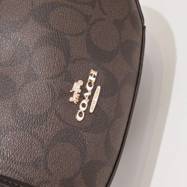 Coach Kleo Hobo In Signature Canvas Brown Black C7257 - Image 6