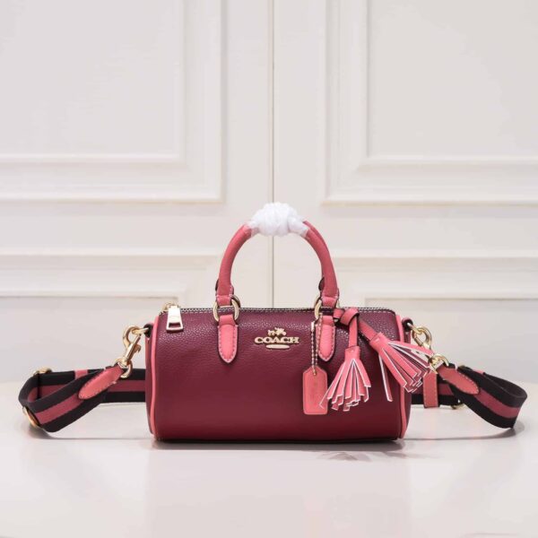 Coach Lacey Crossbody In Signature Canvas Wine Red Cb876 - Image 9