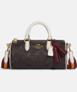 Coach Lacey Crossbody In Signature Canvas Beige Multicolor Cb874