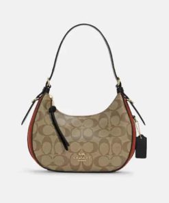 Coach Kleo Hobo In Signature Canvas Begei C6809