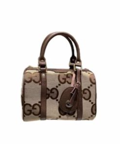 Gucci Duffel Gg Handbag Brown 25Cm