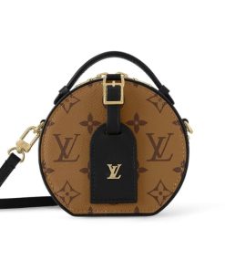 Louis Vuitton Petite Boite Chapeau Black And Brown 13Cm