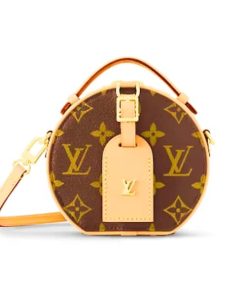 Louis Vuitton Petite Boite Chapeau Beige And Brown 13Cm