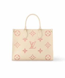 Louis Vuitton Onthego Mm Bag Pink 34Cm