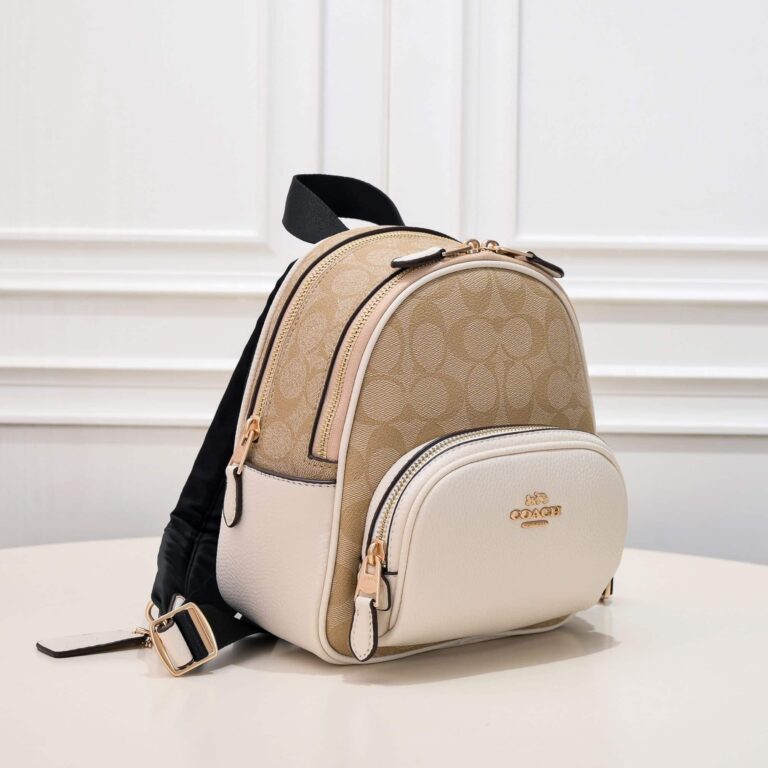 Coach Court Backpack In Signature Canvas Beige 5671 - Image 2