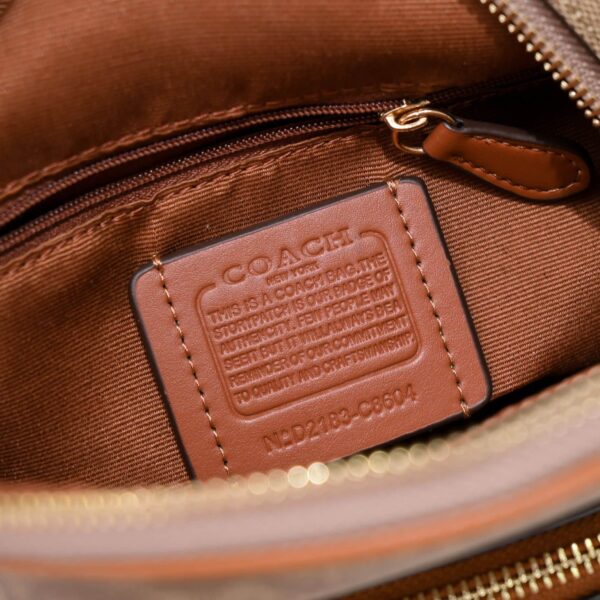 Coach Court Backpack In Signature Canvas Brown C8604 - Image 8