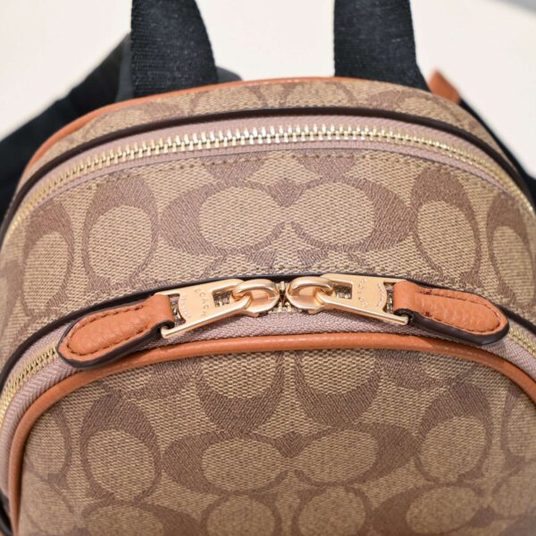 Coach Court Backpack In Signature Canvas Brown C8604 - Image 6