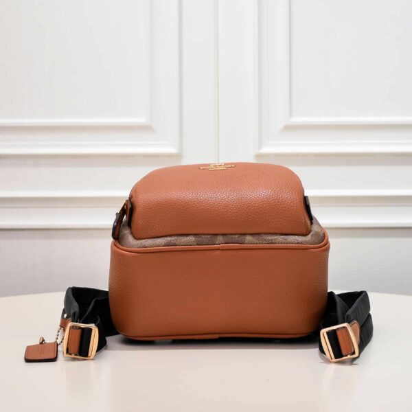 Coach Court Backpack In Signature Canvas Brown C8604 - Image 5