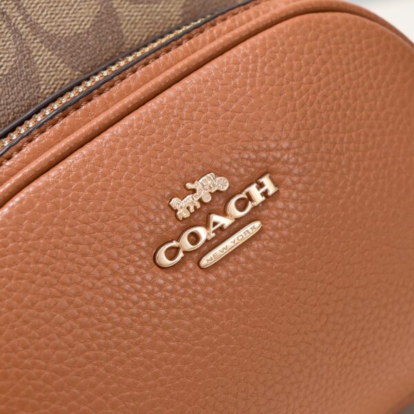 Coach Court Backpack In Signature Canvas Brown C8604 - Image 4