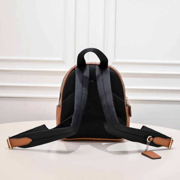 Coach Court Backpack In Signature Canvas Brown C8604 - Image 3