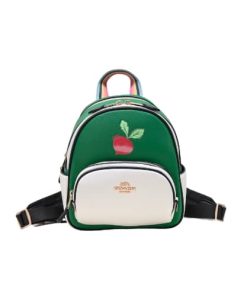 Coach Court Backpack In Signature Canvas Green C8258