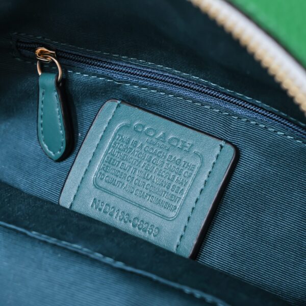 Coach Court Backpack In Signature Canvas Green C8258 - Image 8