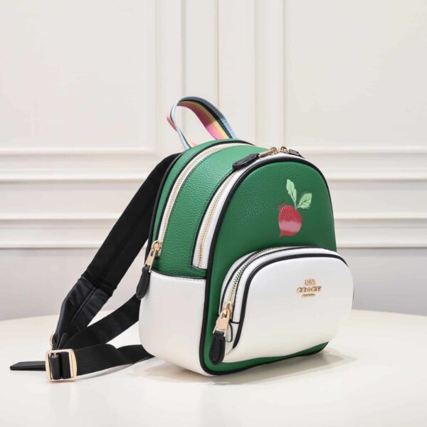 Coach Court Backpack In Signature Canvas Green C8258 - Image 2