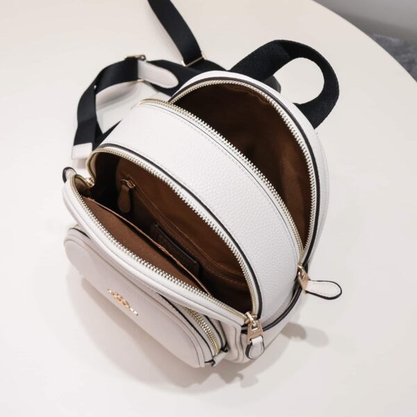 Coach Mini Court Backpack In White C8603 - Image 5