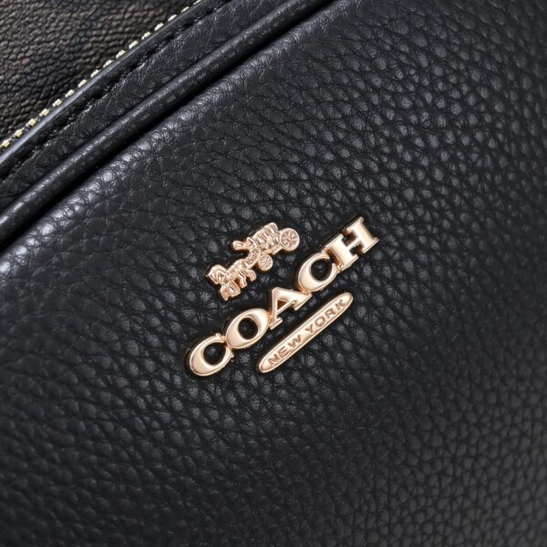 Coach Mini Court Backpack In Signature Canvas Black C8604 - Image 6