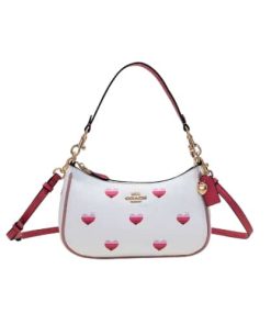 Coach Teri Shoulder Bag With Stripe Heart Print Ca251