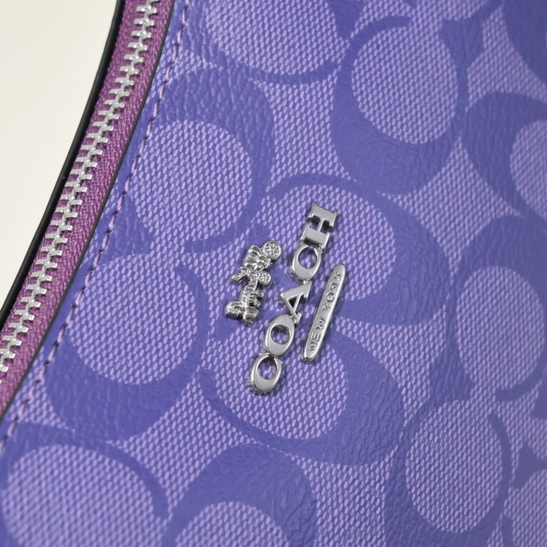 Coach Teri Shoulder Bag In Blocked Signature Canvas Purple Ca170 - Image 7